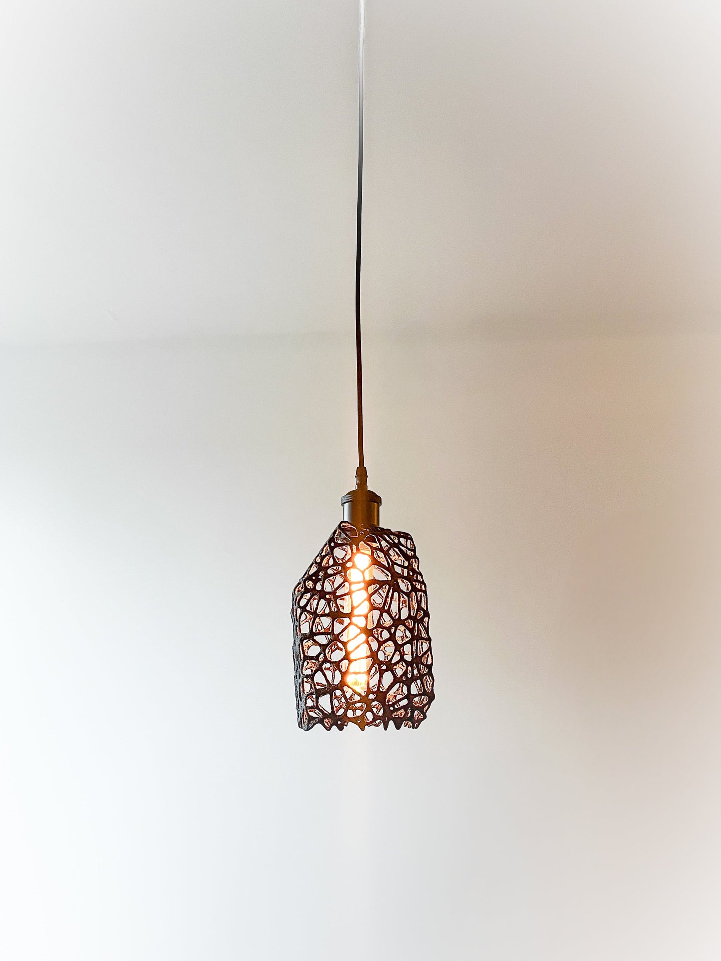 Lampa ażurowa sufitowa czarna LOFT S
